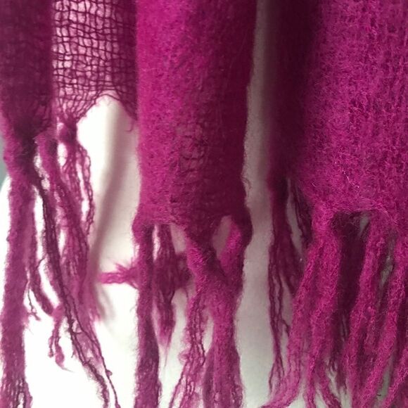 Vintage Baar & Beards Fuchsia/Pink Scarf - Picture 7 of 7
